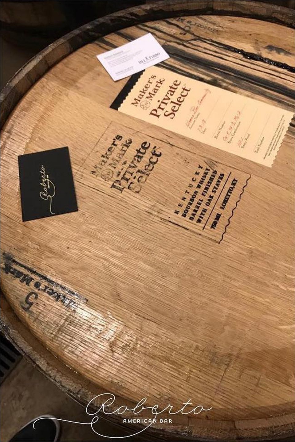 This specially dedicated barrel was bottled at the Maker’s Mark distillery in Kentucky, USA.